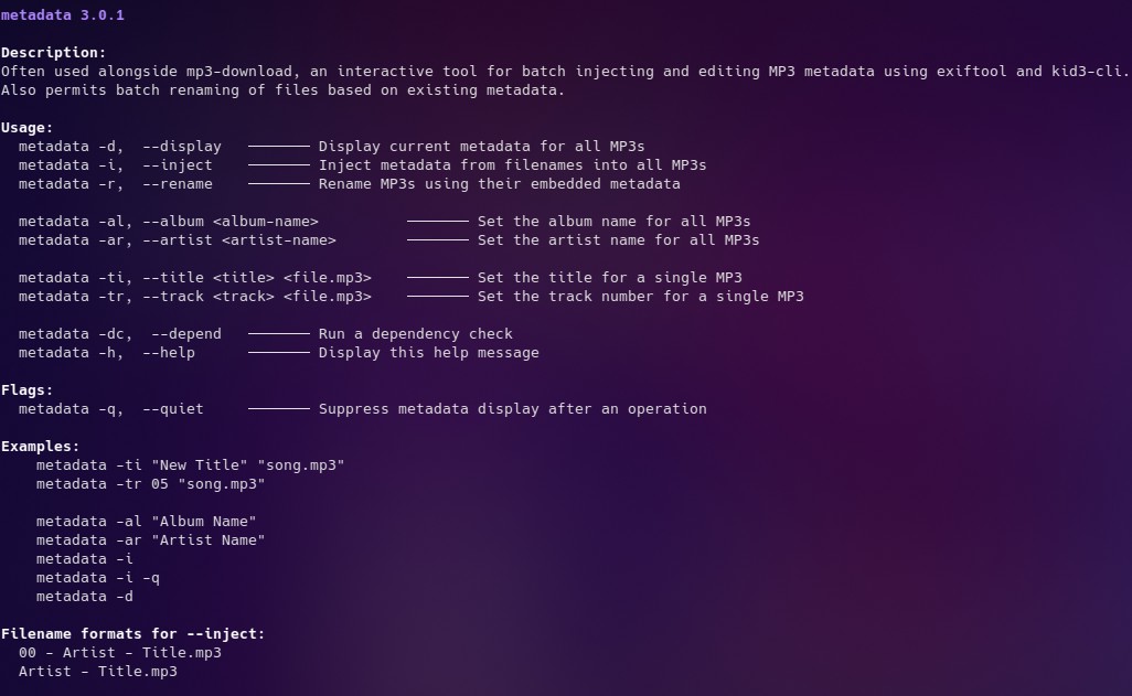 Metadata CLI