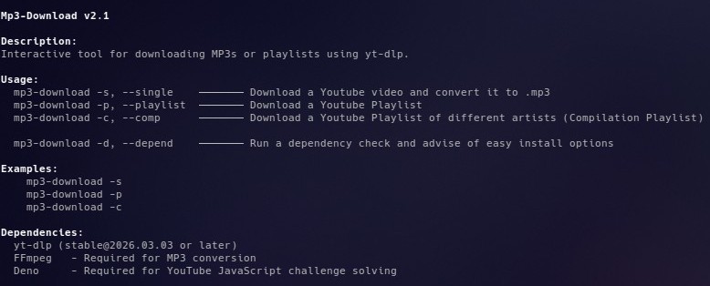 mp3-download CLI